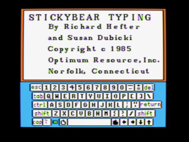 stickybear typing program